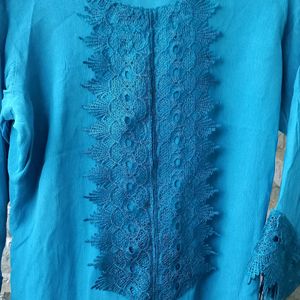 Cyan Kurta