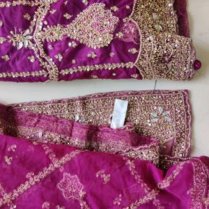 Purple 💜 Hand Work  Zardosi Lehenga