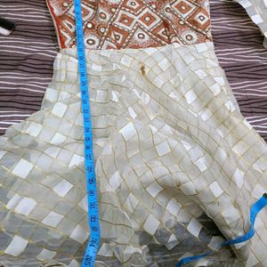 Beautiful Frock Style Suit With  Dupatta In L Size