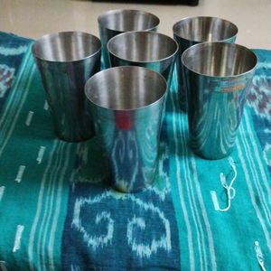 Set of 6 Steel Water Glasses