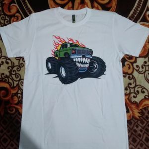 Car Print Desine T-Shirt For Boys