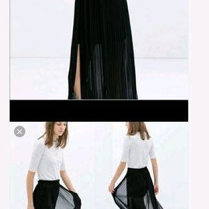 Zara Pleated Long Skirt