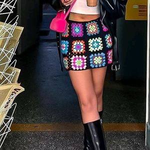Multicolour Crochet Skirt