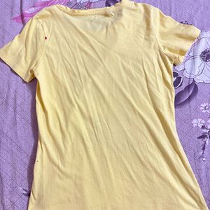 Yellow Printed Tshirt