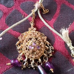 Purple Bridal Set With Bindi