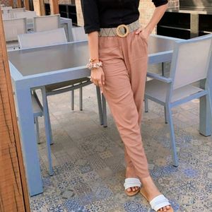 nude cotton trouser