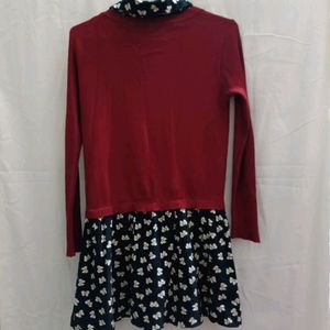 Knitted And Velvet Brand New Winter Dress