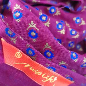 Dark Purple Printed Kurta (Women's)