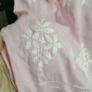 Pink Chickenkari Kurta