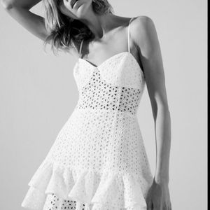 Zara White Dress Size -L