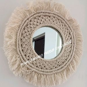 8.5 Inches Macrame Mirror