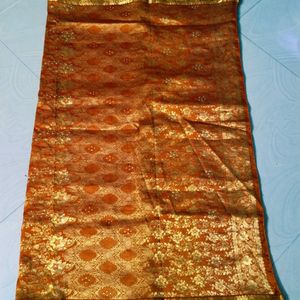 Orange Colour Pure Kanchi Pattu Saree