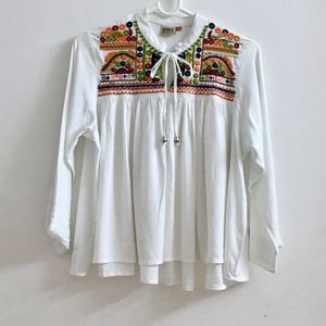 Embroidered White Top (Brand- ONLY)
