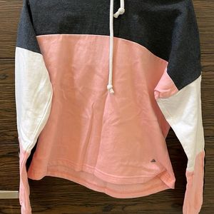 Peach And Grey Sweat Shirt