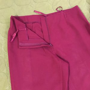 Deep Red Flared Trouser Waist 28