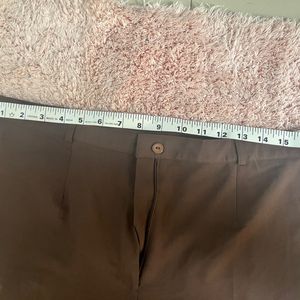 Brown Straight creased leg trousers size- 34