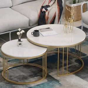 Living Room Coffee Table Metal Gold