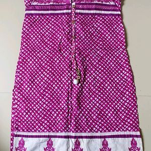 New Embroidery Designs Purple Colour Kurti