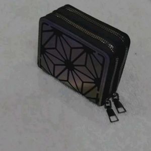 Holographic Women Small Double chain Wallets