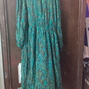 Cotton Maxi Dress With One Pocket