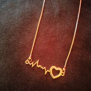 Rosegold Heart Beat Shaped Chain