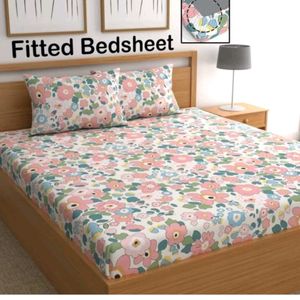 Combo Of5 Elastic Bedsheets With Pillow Cover