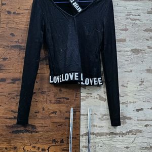 Black Shein Love Top