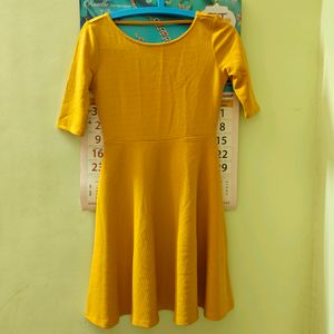 Mustard Colour Single Piece Dress