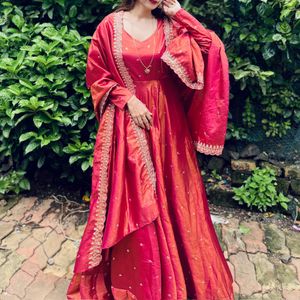 Banarasi Tissue Silk Gown