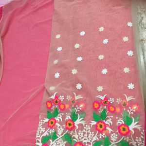 Half Net Saree With blouse
