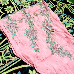 A Pink Colour Suit With Chnri