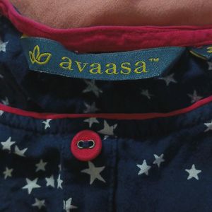 Avaasa Navy Blue Kurta