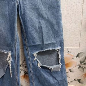 Freakins High Waist Distress Jeans