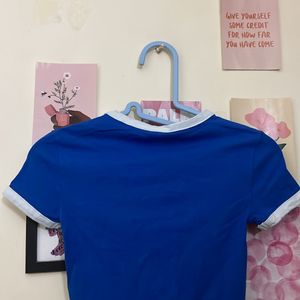 Blue Crop Top