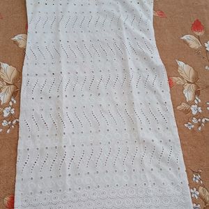 White Beautiful Cutting Kurta