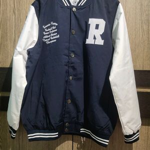 Men's Solid  Varsity Jacket