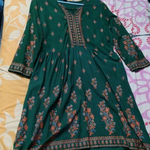 A Dark Green Kurti