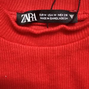 Zara Red Crop Top