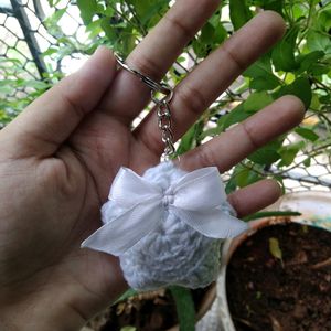 Amigurumi little star crochet keychain🤍