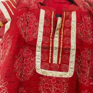 Boutique Made Red Short Kurti