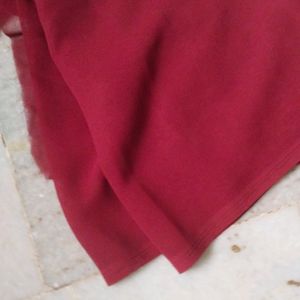 Pure Georgette Sarees Maroon At 600 Rs Only