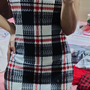 Women Shein White Check Dress