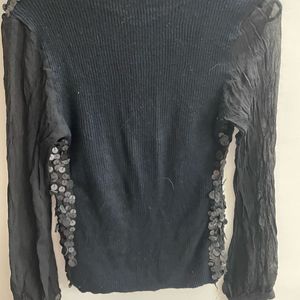 Gucci Black Sequin Trendy Top