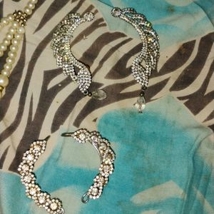 Cuff Earing & Bangles & Neclace Set