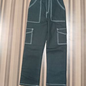 U-35 Size 26 Cargo Straight Women Denim Jeans