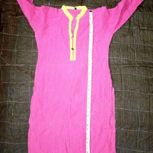 Full Slevees Pink Kurta