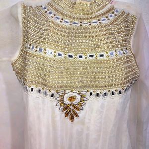 GOWN WITH PEARL WORK