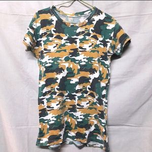 2 Women Mickey Tshirts Military Camouflage Tees