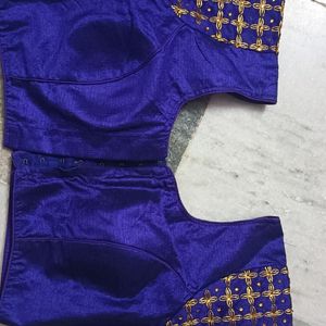 A Violet Colour Embroidered Readymade Blouse