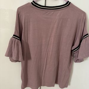 Roadster Lavender Bell Sleeve Top